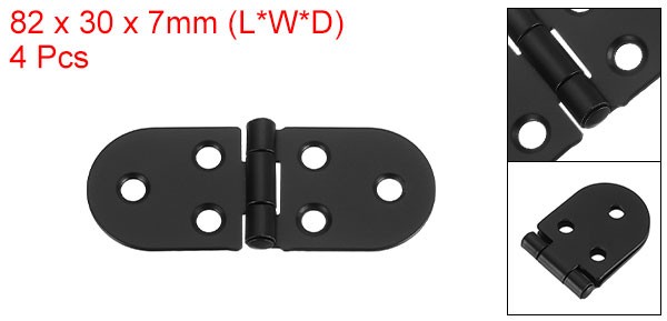 4pcs Folding Table Hinge Iron 270 Degree Table Hinges Black
