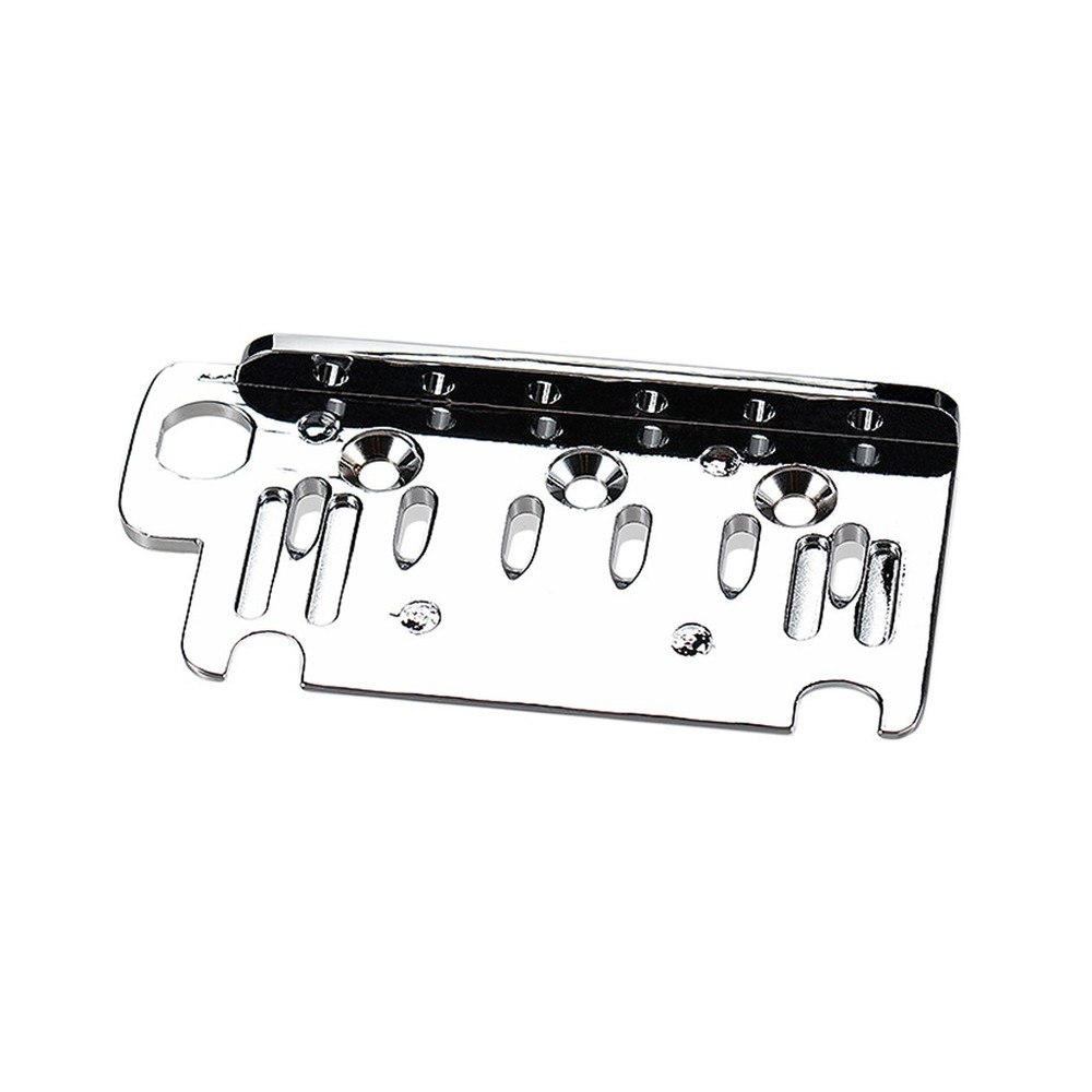 Chrome 6 String Tremolo Bridge Plate for Stratocaster ST 54mm String Spacing