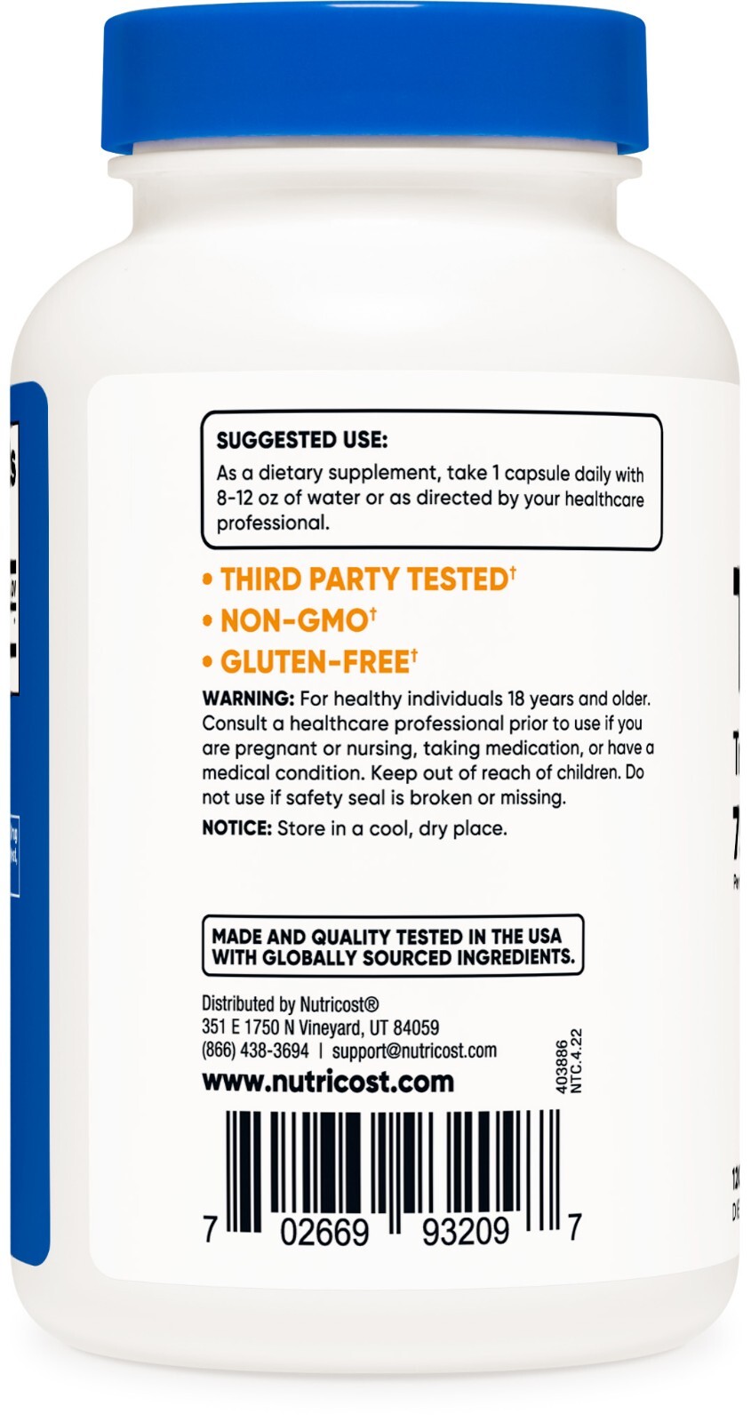 Nutricost TMG 750mg - 120 Capsules