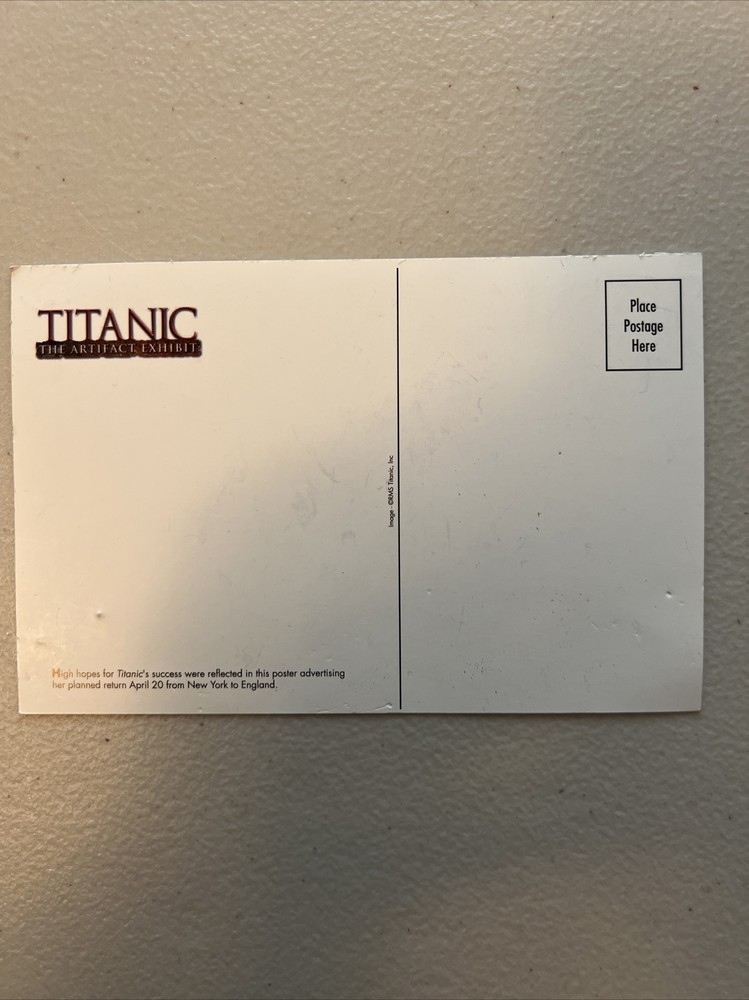 Titanic Reproduction Postcard