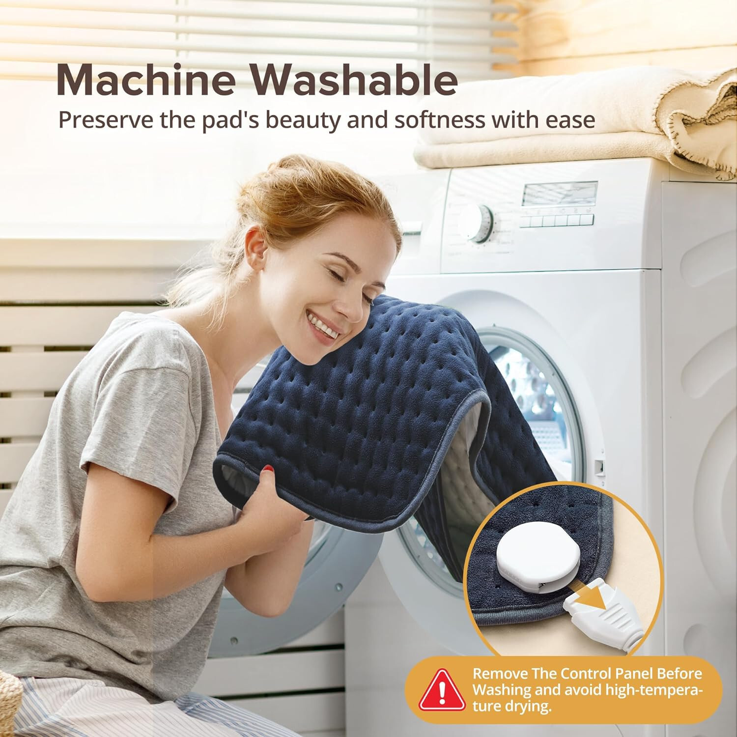 Heating Pad for Back Pain Relief, 33'' x 17'' XXXL Electric Heating Pad for Neck