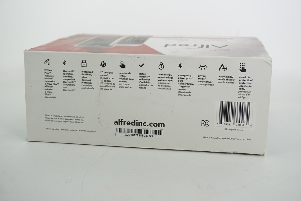 Alfred Db2-B Smart Touchscreen Door Lock Keyless Pin Code Entry