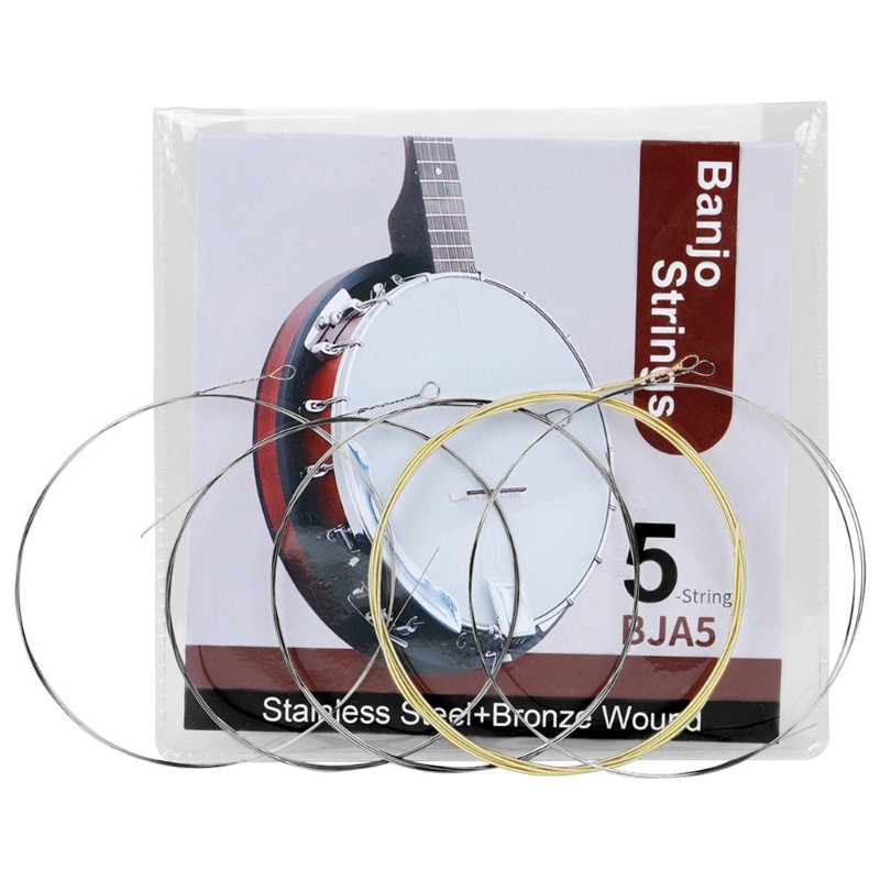 5-String Banjo Strings Stainless Steel and Bronze Winding Banjo Strings