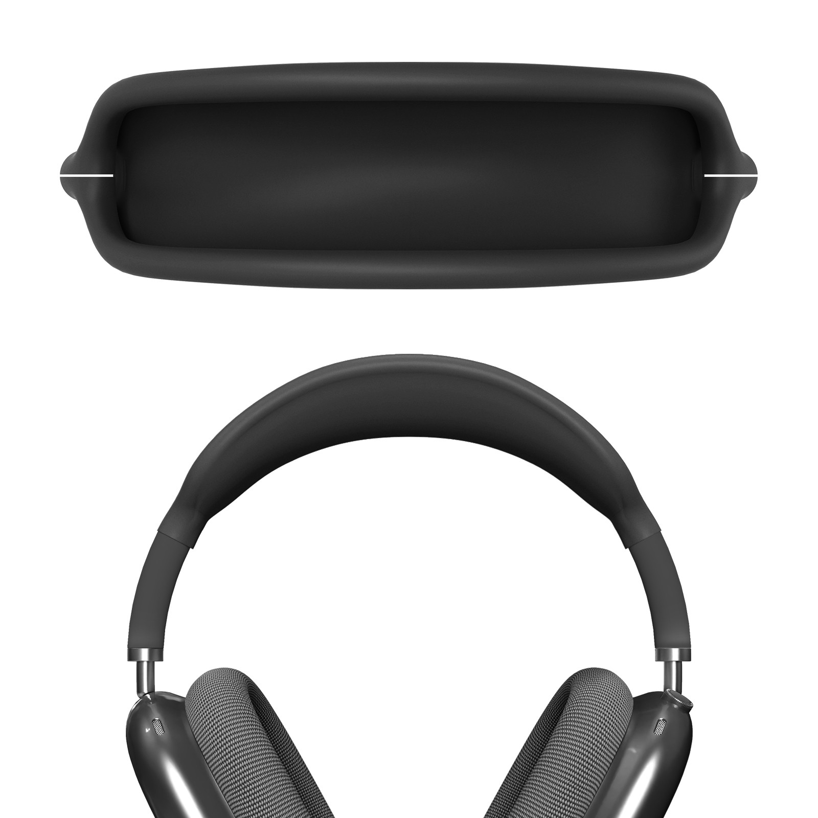 Geekria Silicone Headphones Headband Cover for AirPods Max Headphone (Black)