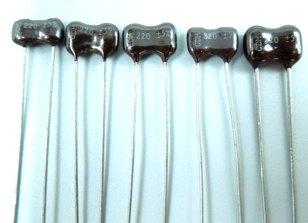 220 pf 500v 5% Silver Mica Capacitors (Qty 5)