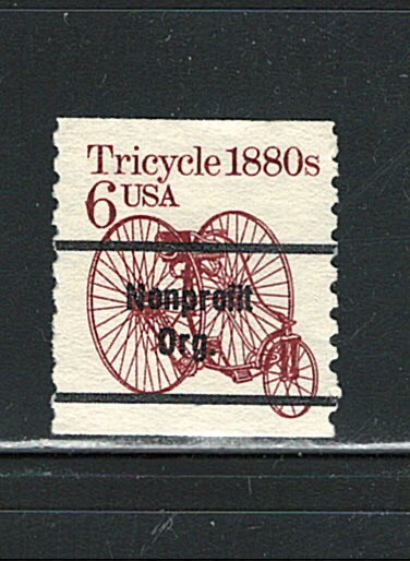 US Nonprofit Org Precancel single Stamp (used)