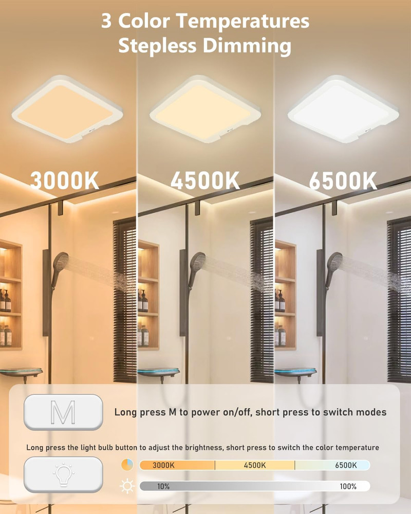 Rechargeable Motion Sensor Ceiling Light with Remote, Dimmable Magnetic Mount Cl