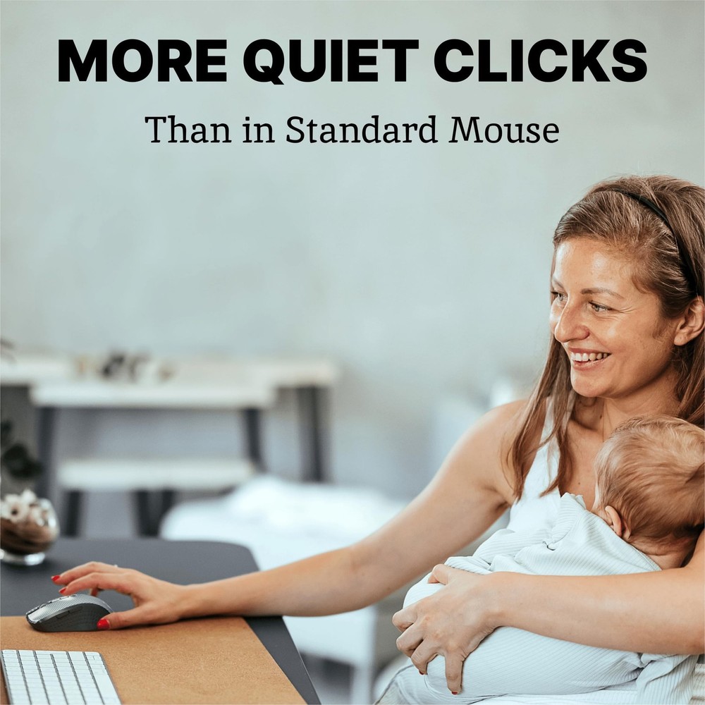 Silent Mouse Wireless – Computer Mouse Wireless, Mouse for Laptop, Mouse U