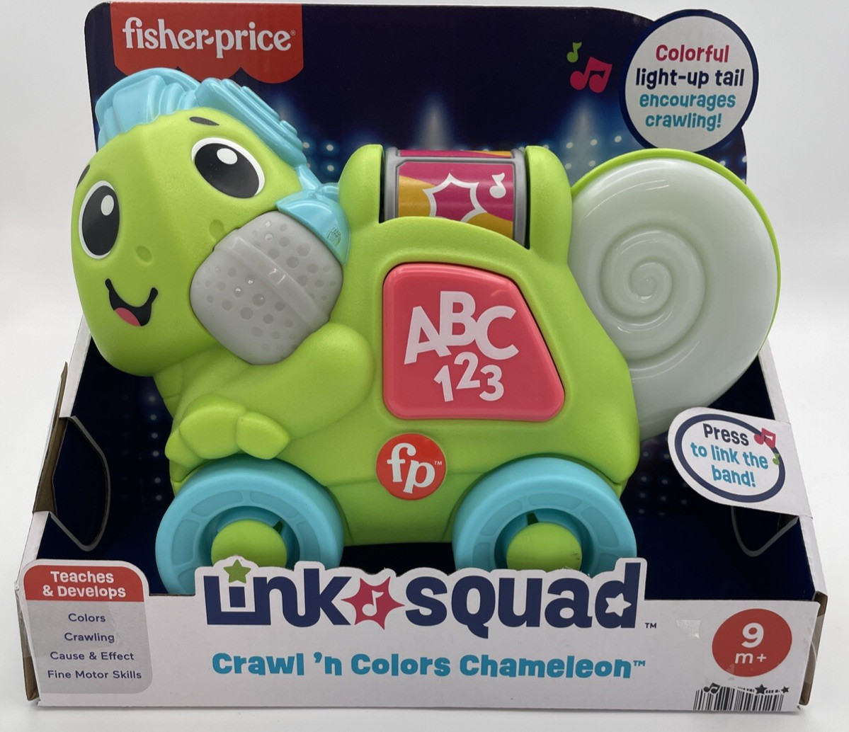 Fisher Price Link Squad Crawl n Colors Chameleon Interactive Learning FREE SHIP