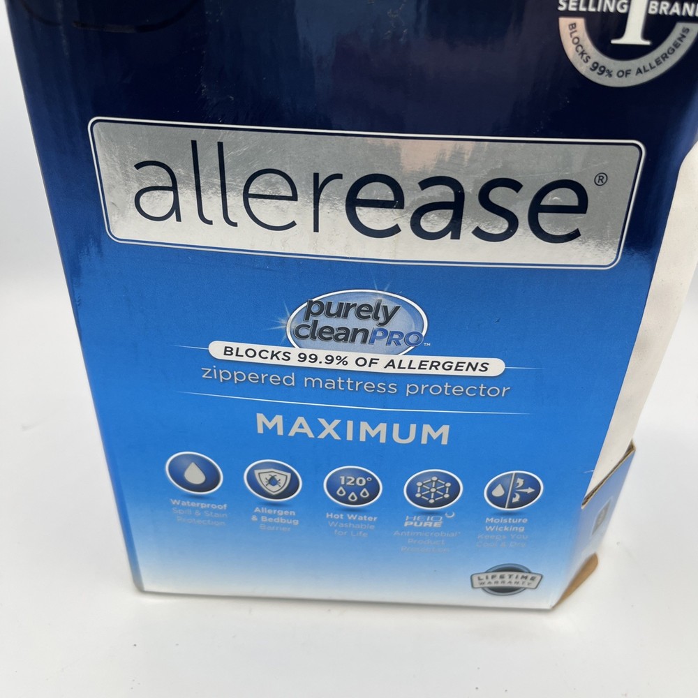 Full Size AllerEase Maximum Mattress Protector - White NEW