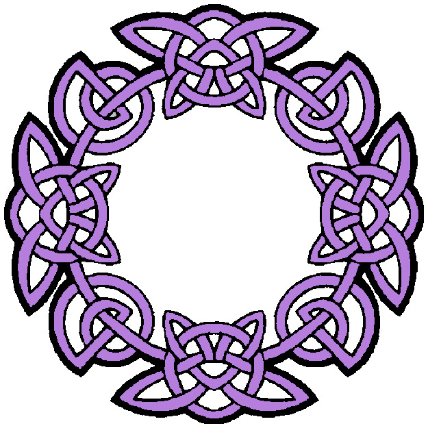 30 Custom Purple Celtic Ring Personalized Address Labels