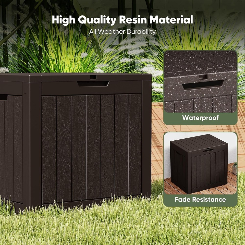 Deck Box NEWBULIG, 31 Gal Lockable Weatherproof