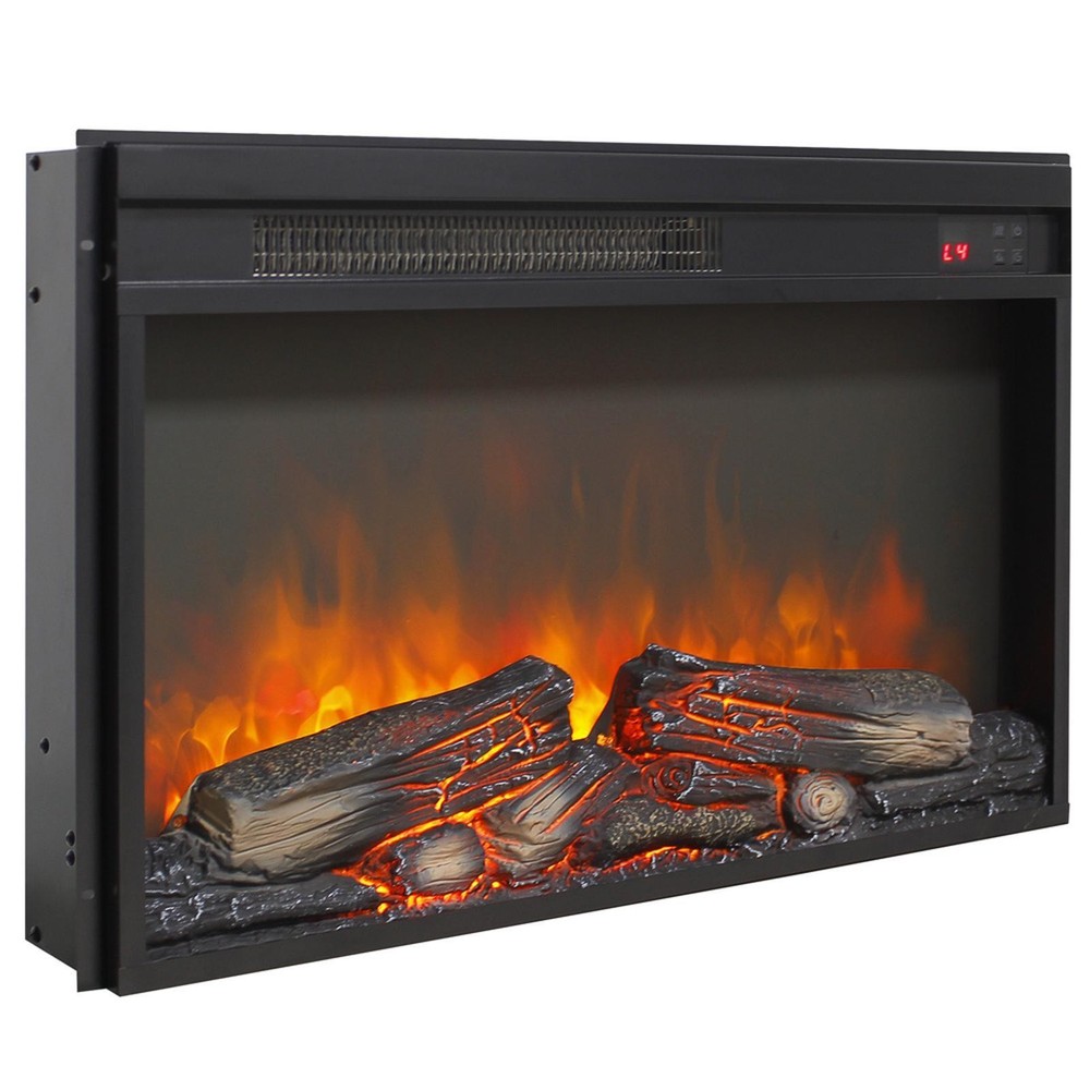 26-Inch Electric Fireplace Insert: Thin Design, Realistic ,