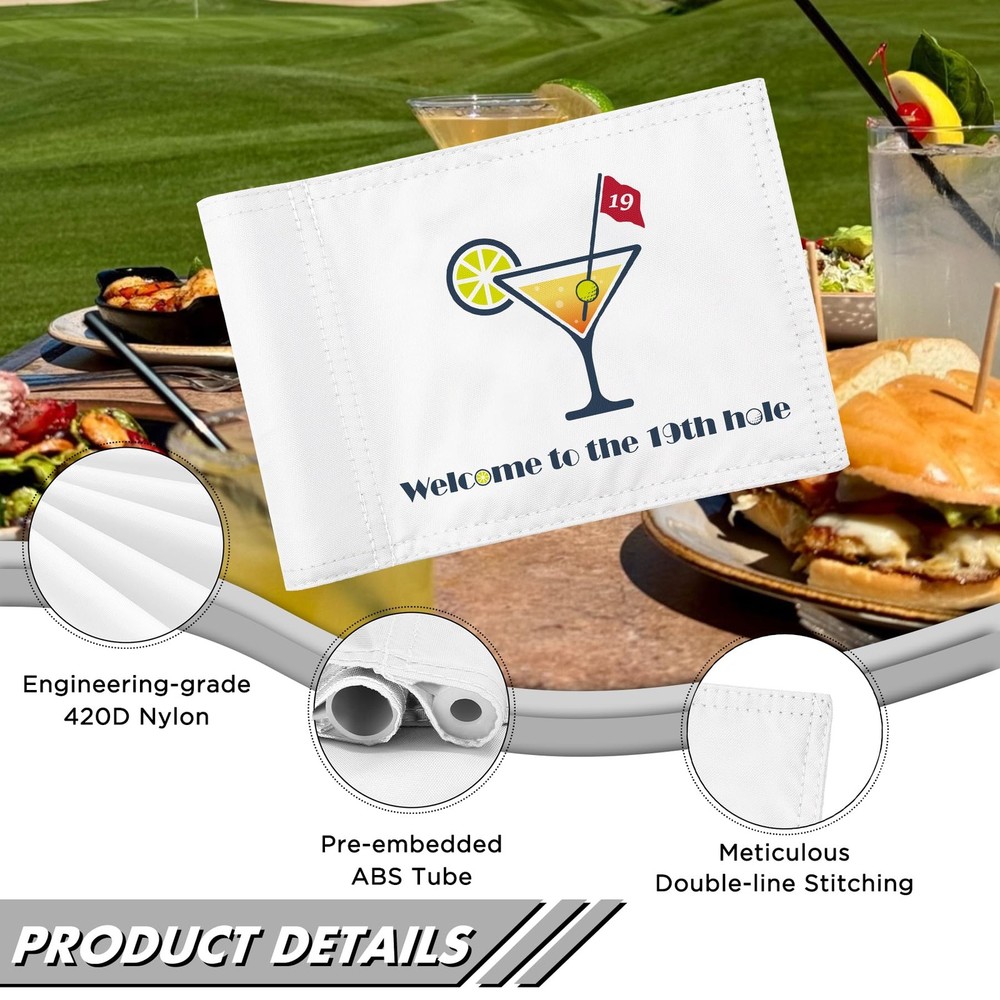 19th Hole Golf Flag for Backyard Practice Putting Green, PGA Junior Standards...