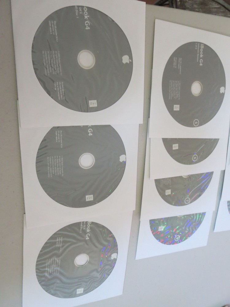 Apple iBook G4 Install Disks Mac OS 10.3.2 + Software Restore + Hardware Test