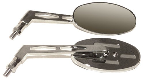 EMGO 20-26307 MIRROR OVAL BILLET L/STEM