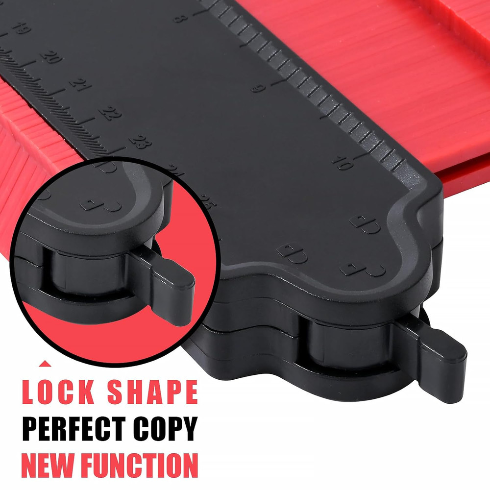 10" Contour Duplication Gauge，Adjustable Lock ，Precisely Copy Irregular Shape...