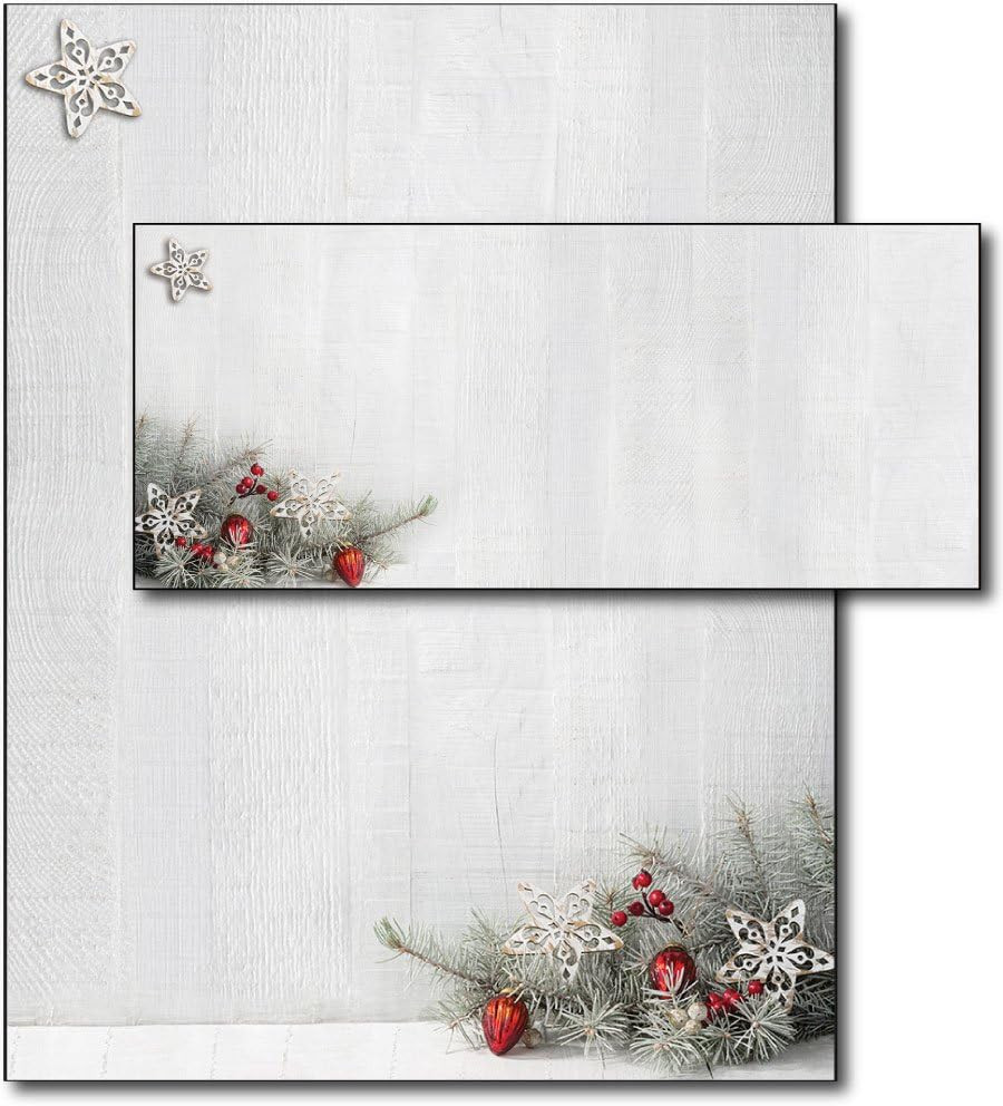 Woodsy Pine Letterhead & Envelopes - 40 Sets