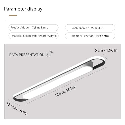 4Ft Modern Smart LED Linear 48 Inch (4 FT) Dimmable(Memory Function/CRI 97+)