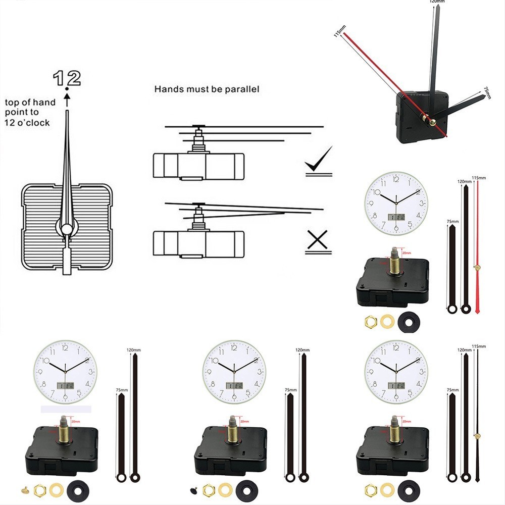 Clock Movement Accessories Electrical Box Wall Clocks For Craft Clocks