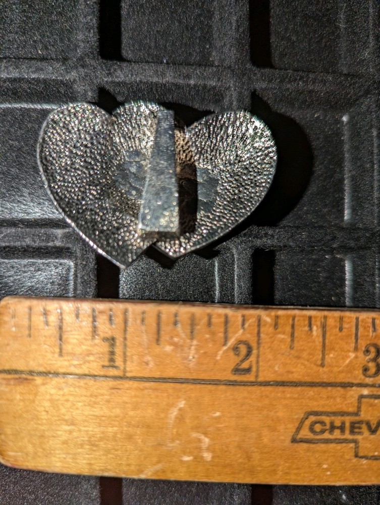 Pet Double Rhinestone Heart Charm Large