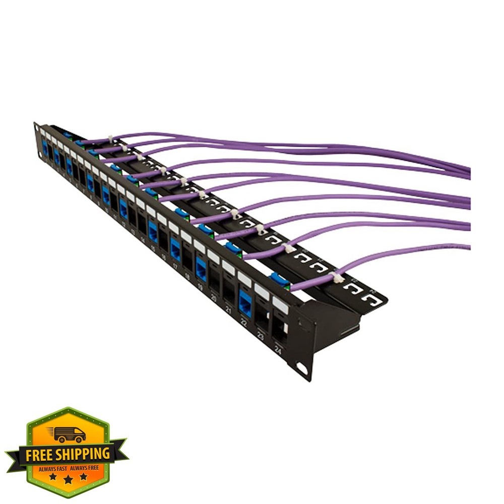 Vertical Cable 24 Port Blank Patch Panel 1U