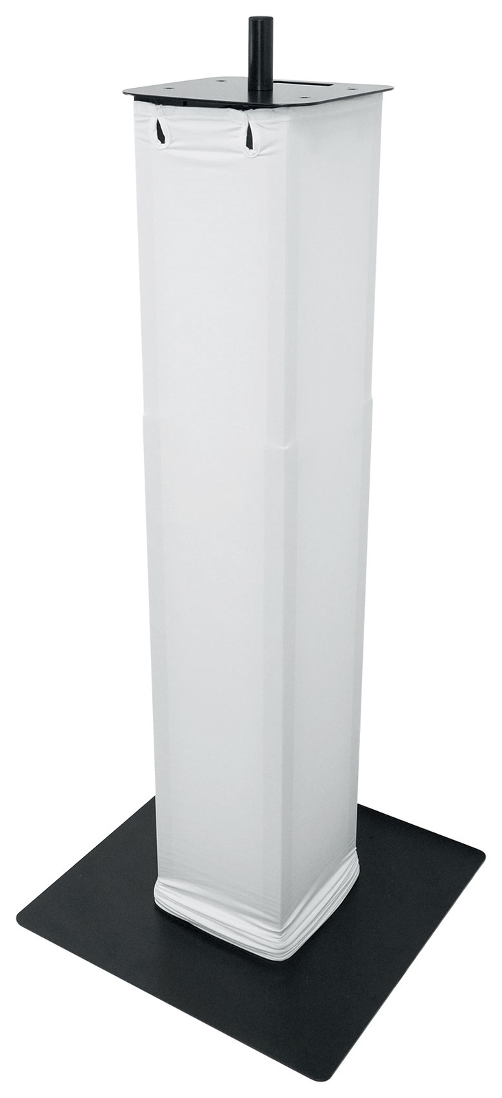 2) Rockville RTP33-TV Black Totem DJ Speaker/Lighting Stands+Detachable TV Mount