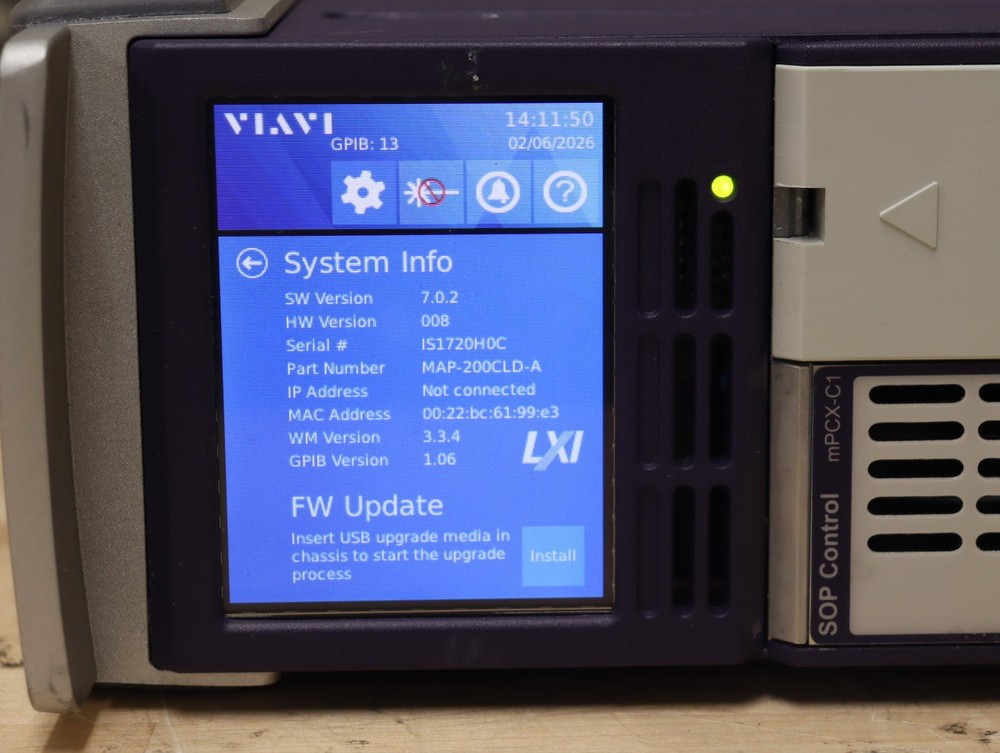 Viavi MAP-220C-A Mainframe w/mPCX-C1 Polarization Control Module Guaranteed GOOD
