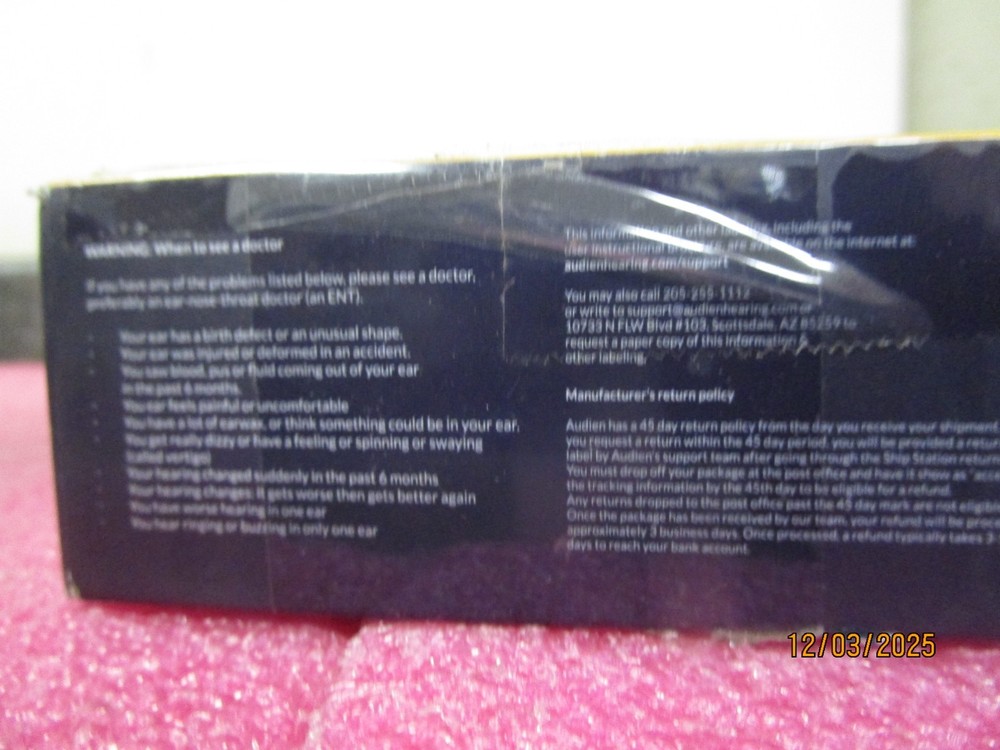 USED - AUDIEN Atom OTC Hearing Aids
