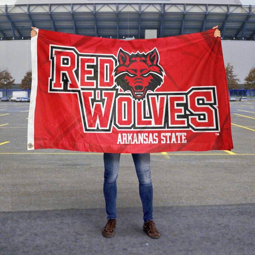 Arkansas State University Red Wolves Flag A State Large 3x5