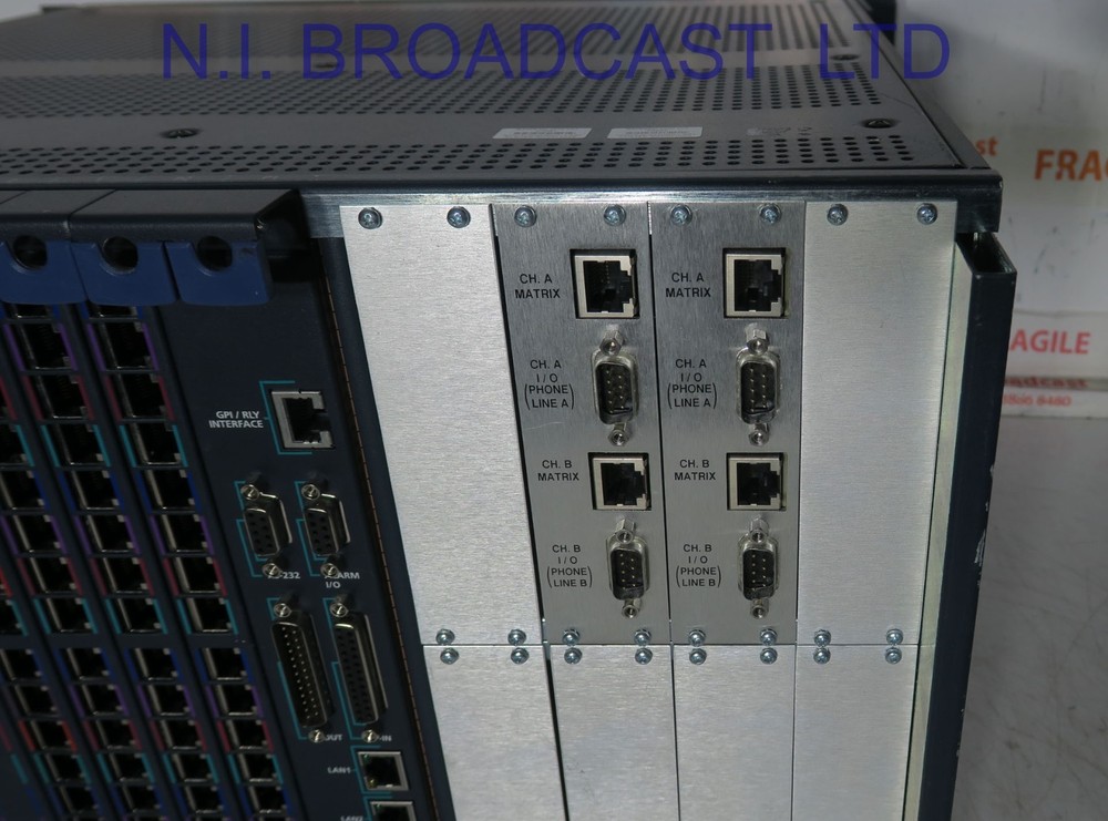 Clearcom Eclipse HX 64x channel intercom and 2x GPI6 modules