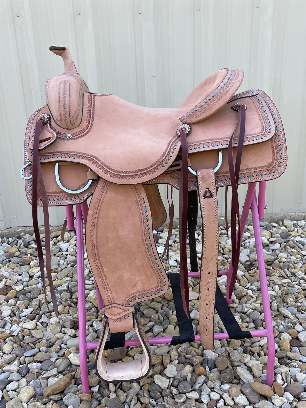 Adult Western Horse Ranch Cutting Saddle Sizes 14"-18" Hand-Tooled Free Shipping