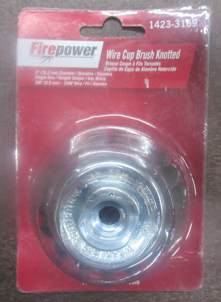 FIREPOWER 1423-3159 3" WIRE CUP BRUSH KNOTTED