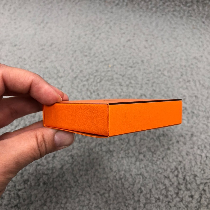 Authentic Hermes Orange Gift Box Empty Square 2.75x2.75x.75 Small Storage
