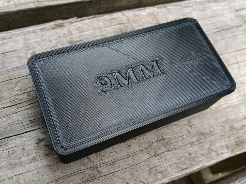 Stackable 9mm Ammo Storage Case - Holds 50 Rounds