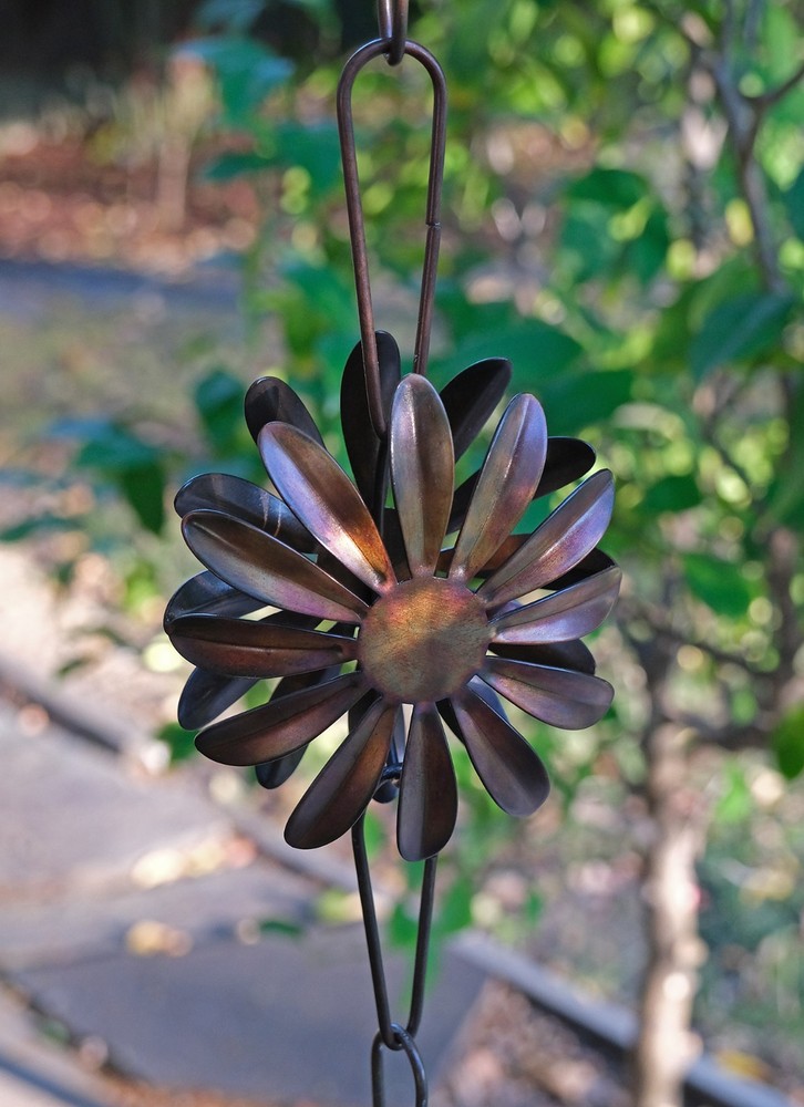 Wildflower Steel Rain Chain hand finished