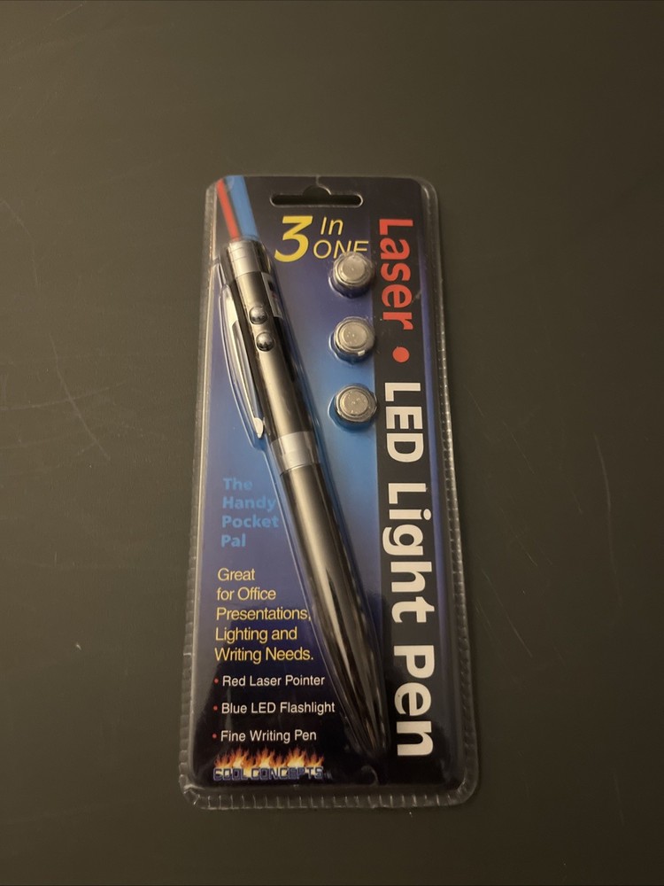 3 In One Laser Pointer LED Light Pen Red Blue Beam
