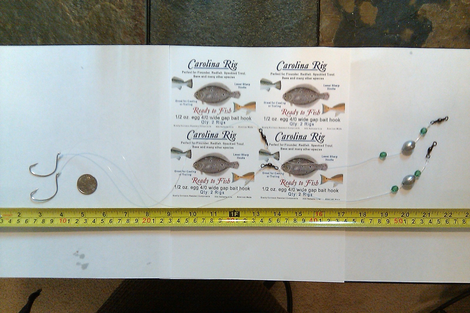 Carolina rig 10 rigs 1oz 2/0 mustad hook peir fishing rig flounder catfish bass
