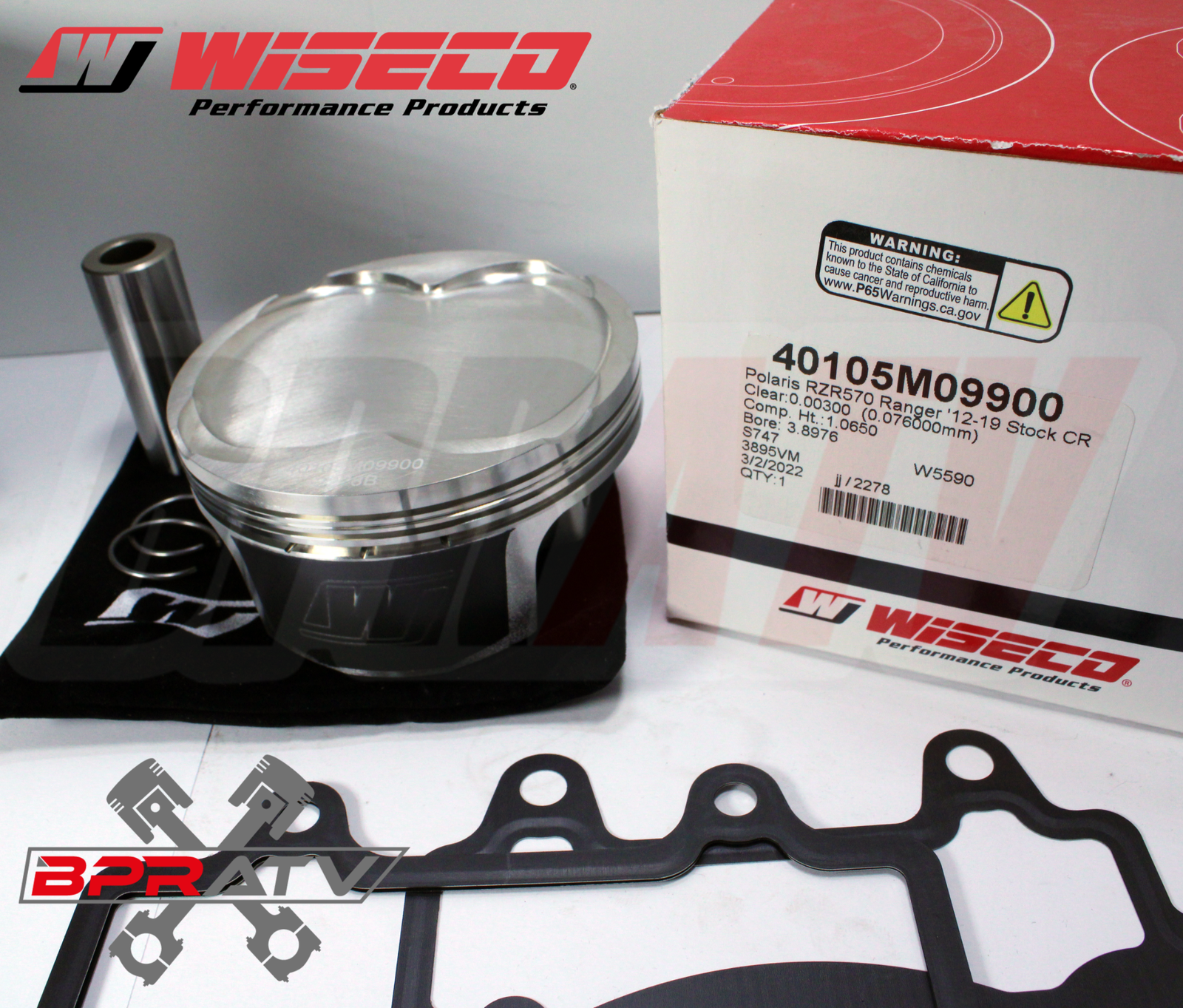 14-24 Polaris Sportsman 570 Wiseco Piston Cylinder Gasket Top End Rebuild Kit