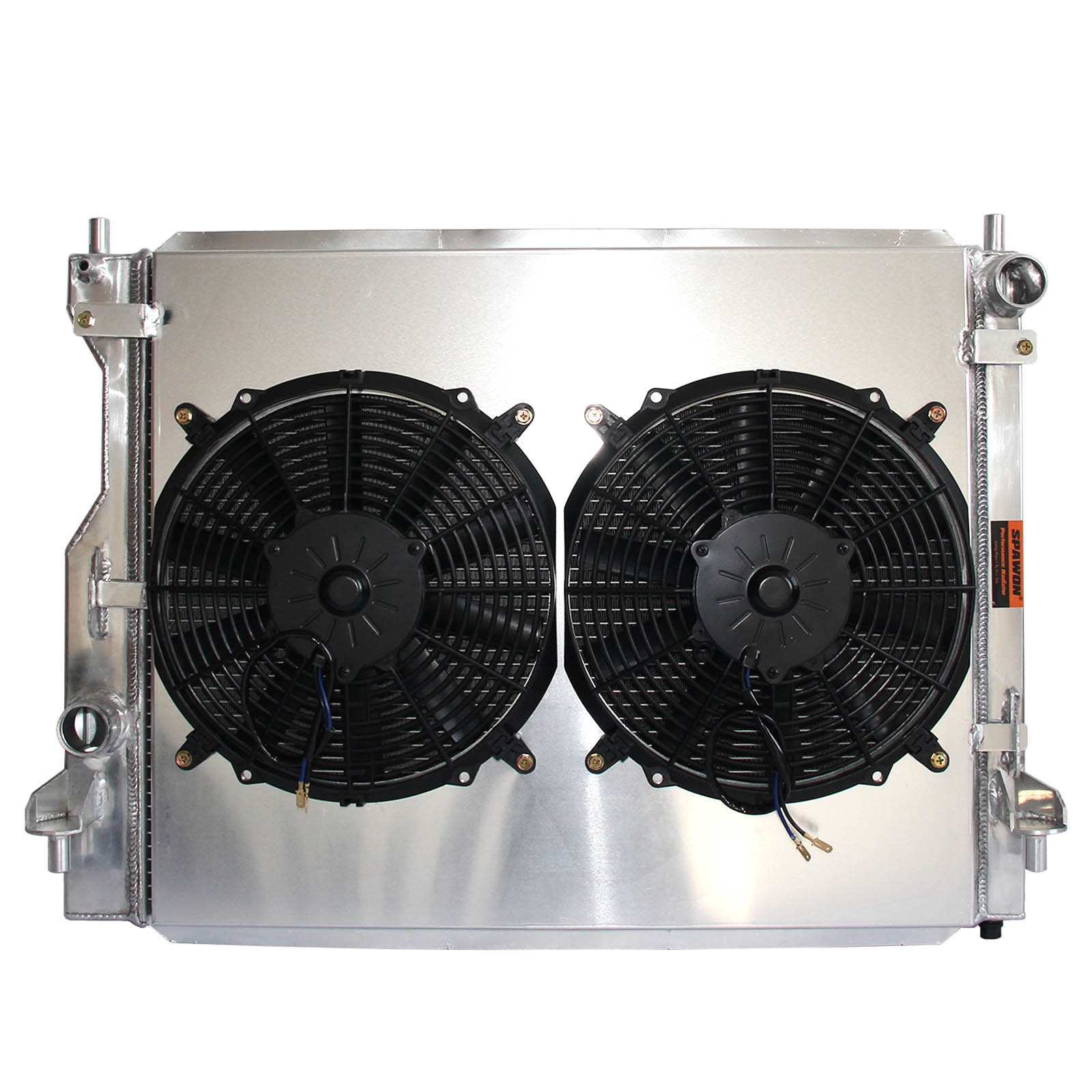 SPAWON Radiator For Ford Mustang Shelby GT 07-14 Aluminum + Fan Shroud 3Row MT
