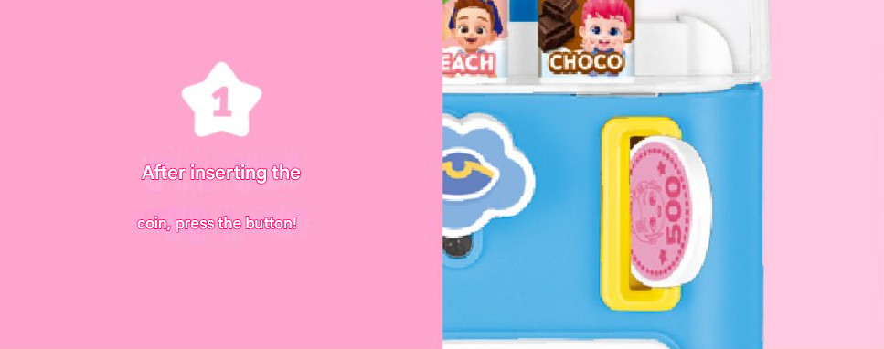 Pinkfong Bebefin Singing Vending Machine LED Light Play Set Kid Interactive Toy