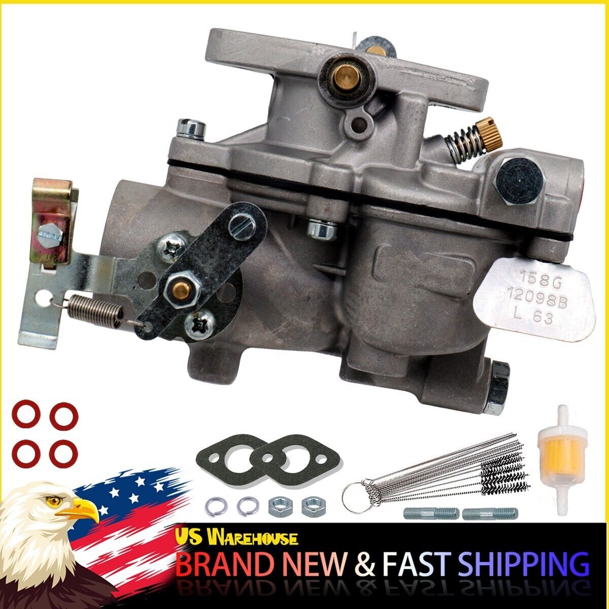 For Zenith Carburetor Updraft Gas Wisconsin L63S1 (VH4D) w/ 2-1/4" Mount New