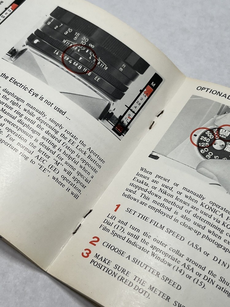 Konica Autoreflex T Instruction Booklet