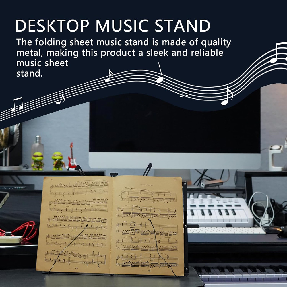 Folding Sheet Music Stand Desktop Table Stable Portable Foldable Lightweight She