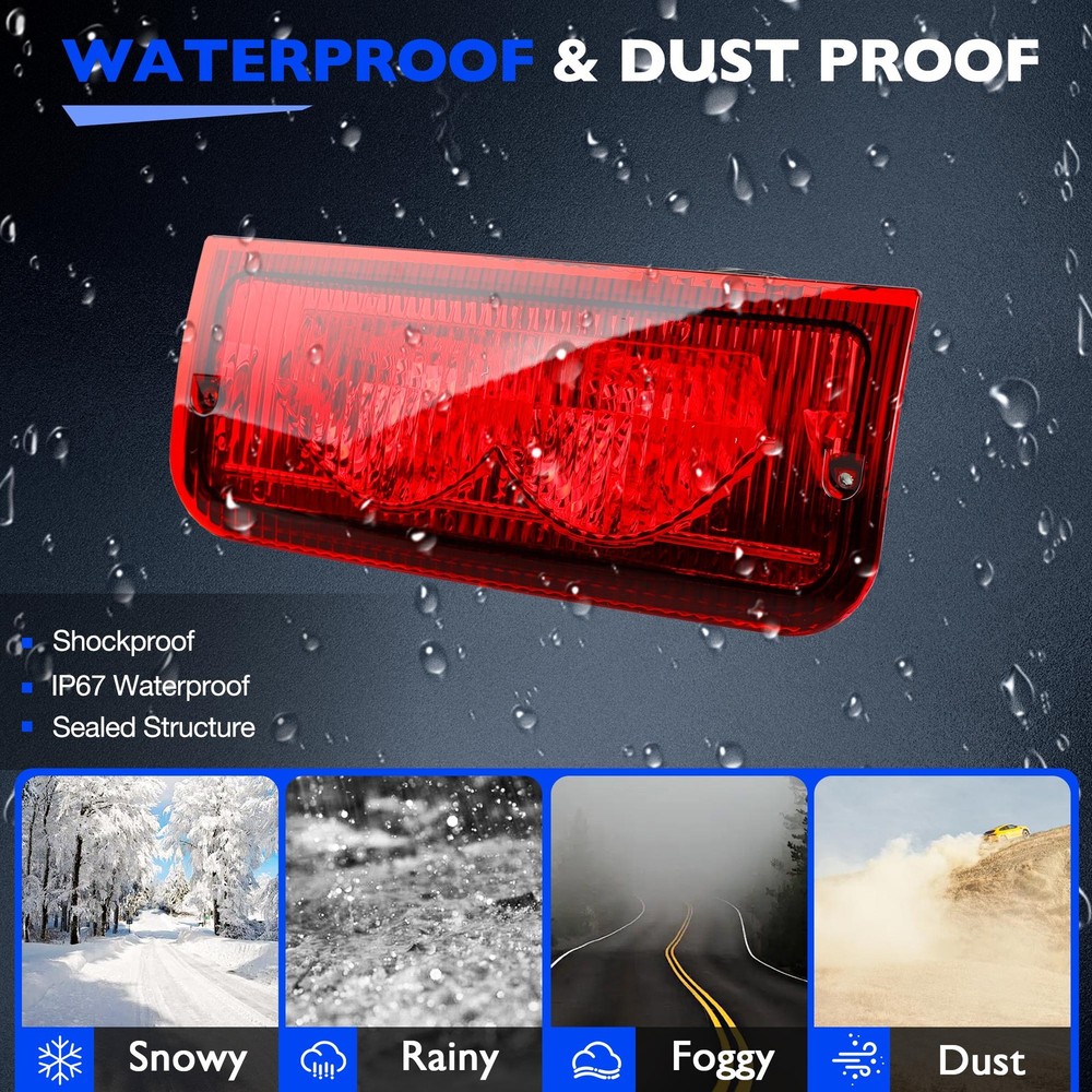 Third 3rd Brake Light Cargo Light Lamp Bar For 99-02 Ford E-150 E-250 E-350 E450