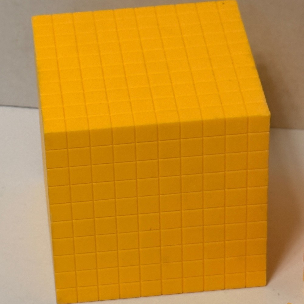 Base Ten Blocks Math Manipulatives Set Yellow Plastic Place Value Set