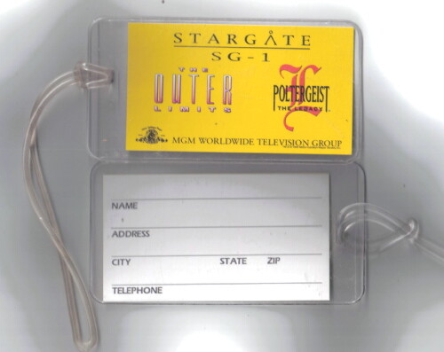 Stargate SG-1 TV Series Promotional Plastic Luggage Tag NEW UNUSED