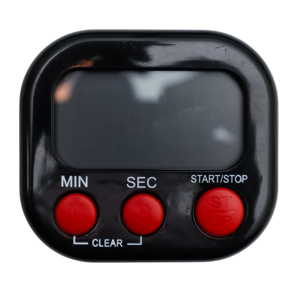 JS-118 Digital Kitchen Timer – Magnetic Countdown Clock with Loud Alarm – Black