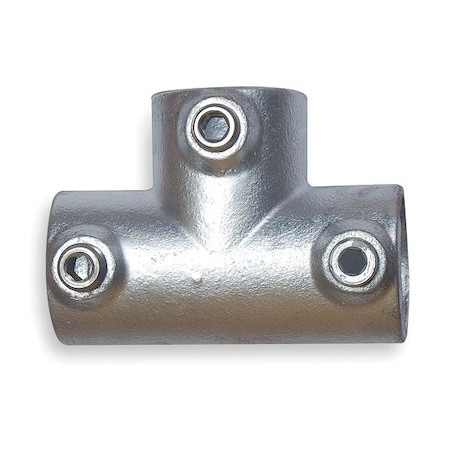 Zoro Select 4Nxv5 Structural Pipe Fitting, Three-Socket Tee, Cast Iron, 1.5 In