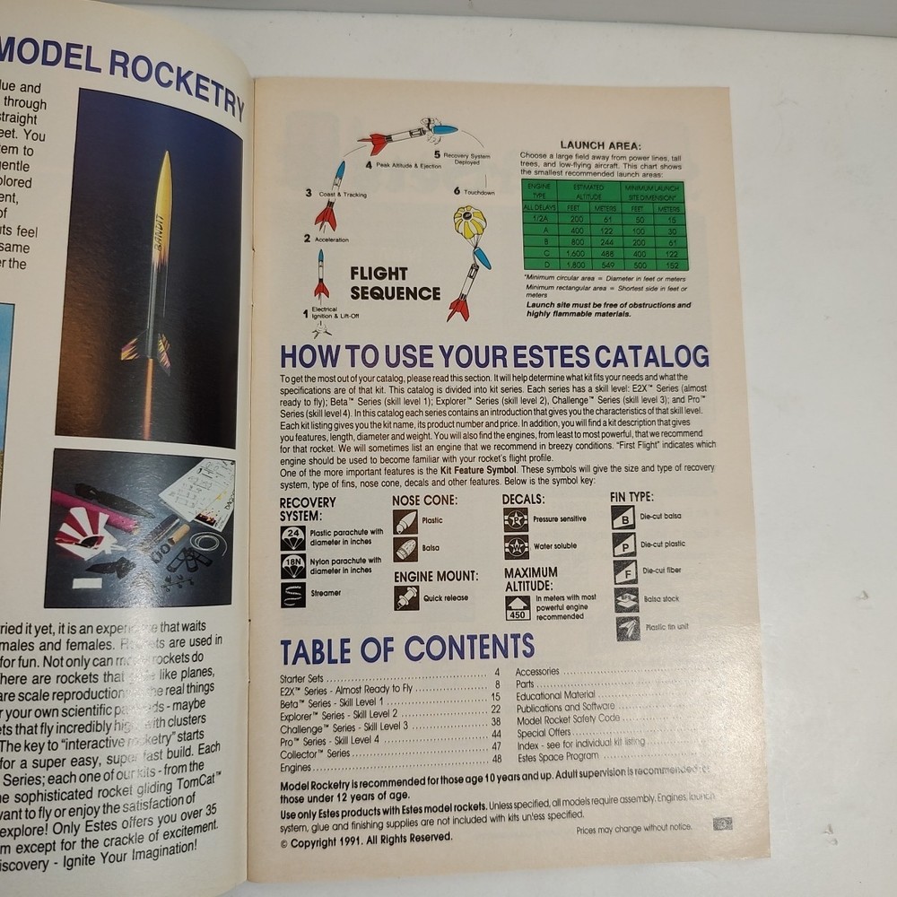 Estes Flying Model Rocket 1993 Catalog